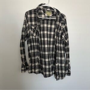Rustic Ridge Plaid Flannel- Black and Cream